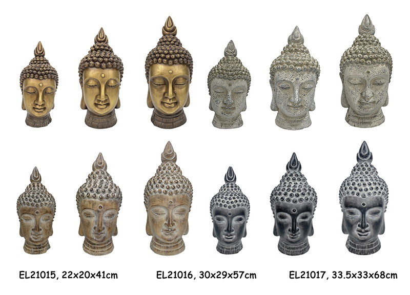 10 estatuas de cabezas de Buda (7)