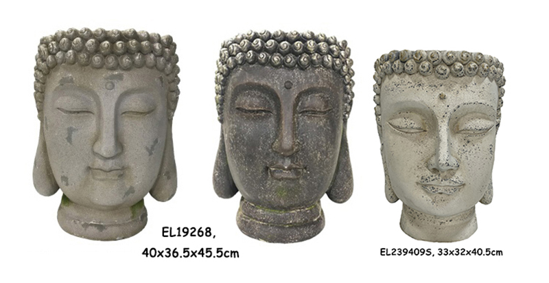 11 Pot Bunga Dekorasi Wajah Buddha (7)