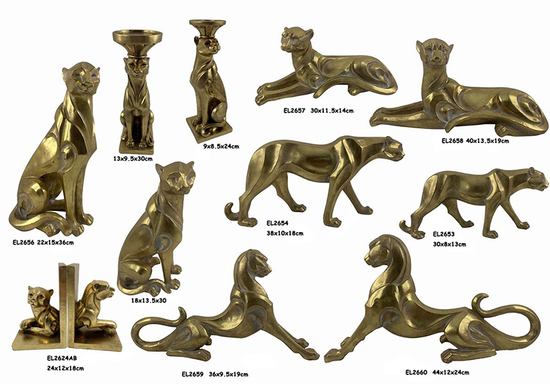 12 Леопардови скулптури Свещници (5)