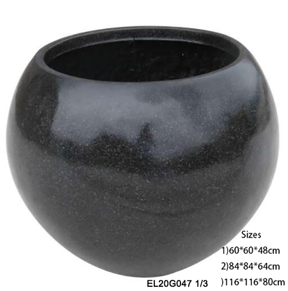 1 Pob-shaped pottery sab nraum zoov planters (3)