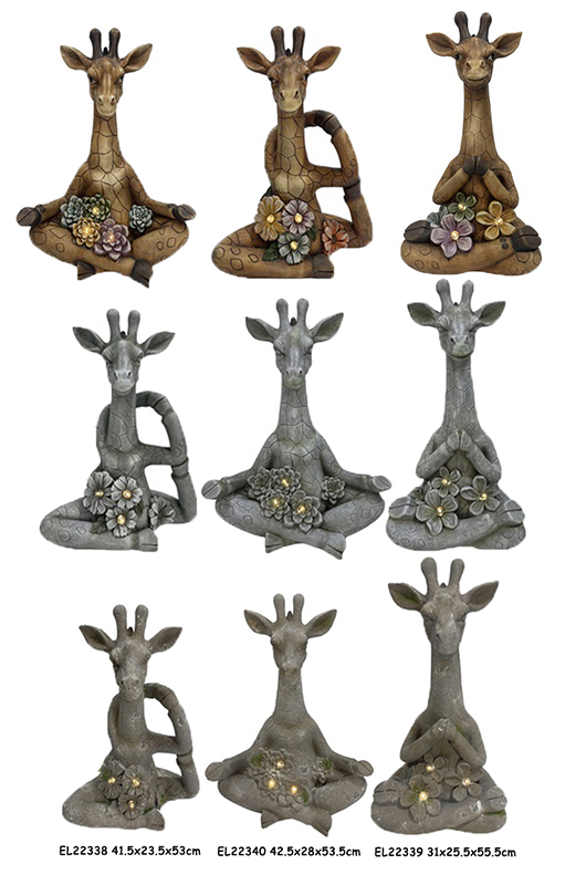 24MGO Yoga Animals Lights Statues (2)