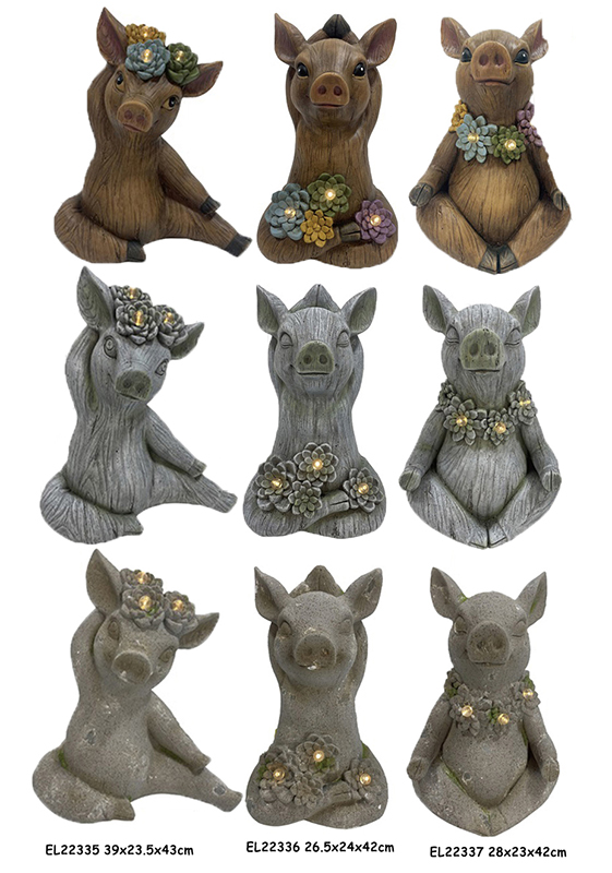 24MGO Yoga Animals Lights Statues (7)