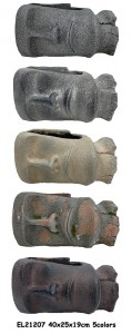 28Lightweight Easter Island Statuary Pots (4)