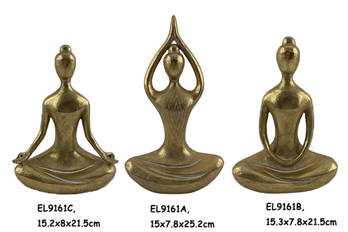 2Yoga Lady Figurines (2)