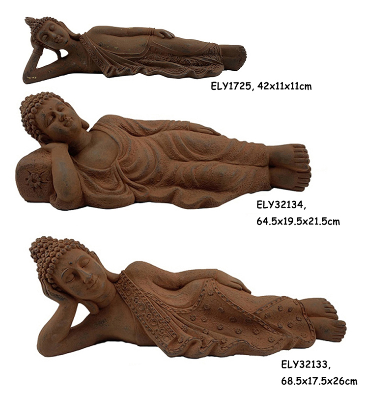 5 liggende Buddha-figurer (2)