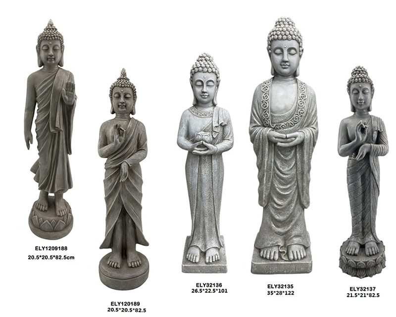 8 stående Buddha-statuer (2)