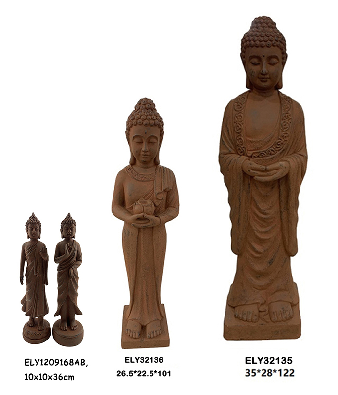 8 stående Buddha-statuer (3)