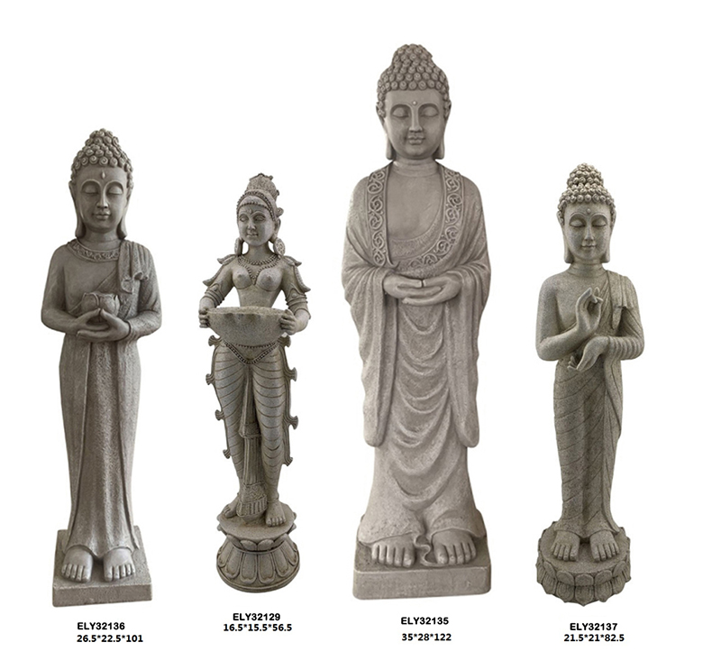 8 stående Buddha-statuer (4)