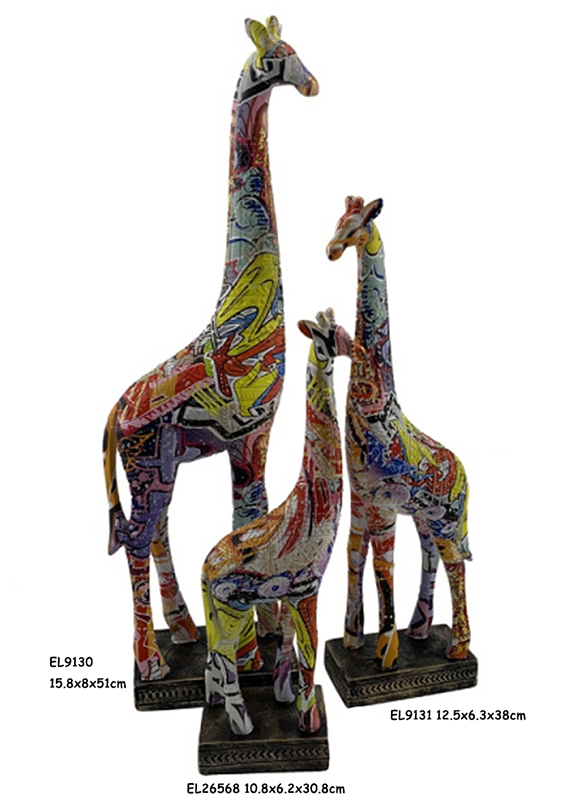 9Figures de girafa d'Àfrica de sobretaula (7)
