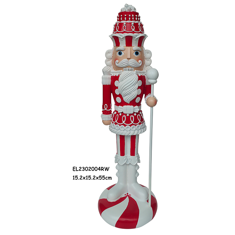 Awọn ọmọ ogun Berry Merry Lightweight Resini Nutcracker 55cm Giga Tabili-oke ọṣọ (1)