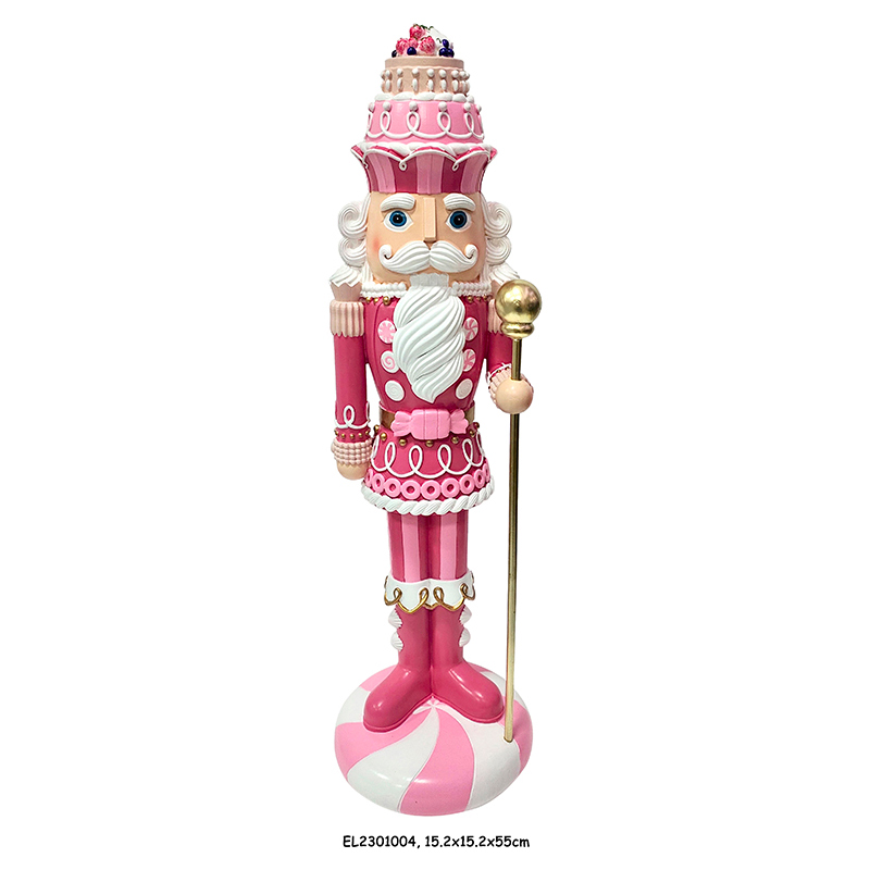 Awọn ọmọ ogun Berry Merry Lightweight Resini Nutcracker 55cm Giga Tabili-oke ọṣọ (4)