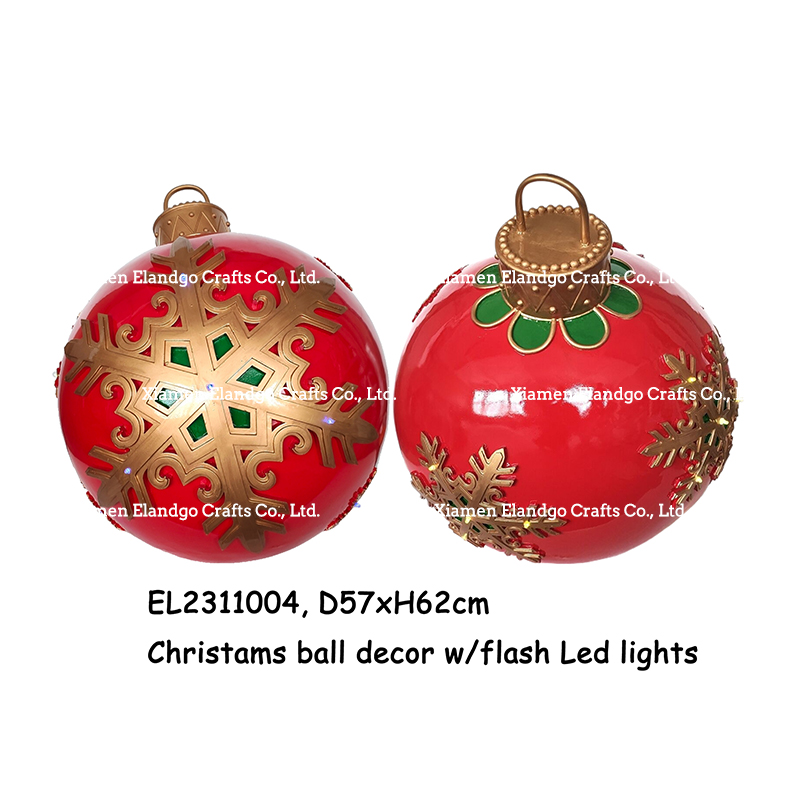 Adornos de bolas de Nadal con luz de flash LED XMAS Decoración navideña Produtos estacionais (4)