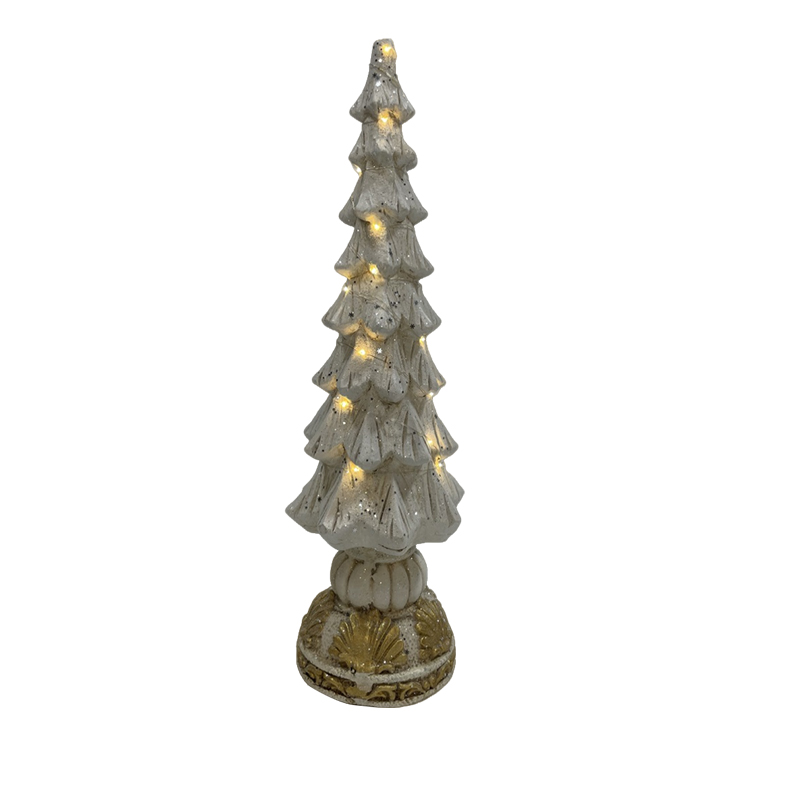 Hlinené vlákno iskrivé vianočné stromčeky Sezónna dekorácia domova (6)