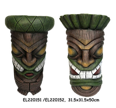 Вироби з глини Tiki Decor Статуї вазони (2)