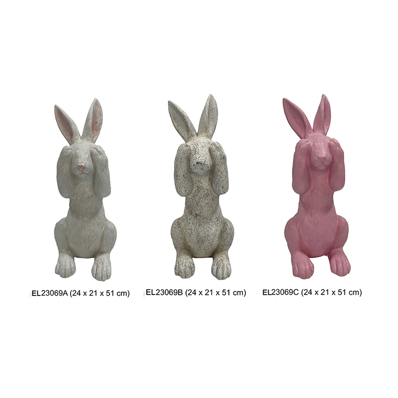 Easter See No Rabbit Statues Spring Home and Garden Dekorasyon Cute Rabbit (1)