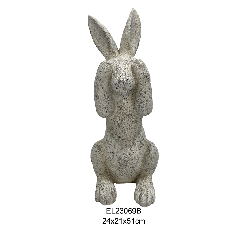 Զատիկ Տես ոչ մի նապաստակի արձաններ Գարնանային տան և պարտեզի ձևավորում Cute Rabbit (3)