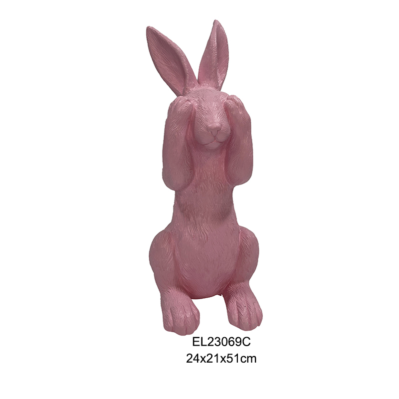 Statue di Pasqua See No Rabbit Decorazione primaverile per la casa e il giardino Coniglio carino (4)