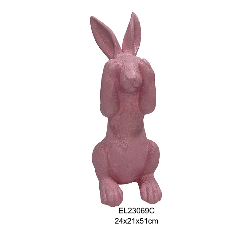 Πασχαλινά See No Rabbit Statues Ανοιξιάτικη διακόσμηση σπιτιού και κήπου Cute Rabbit (4)