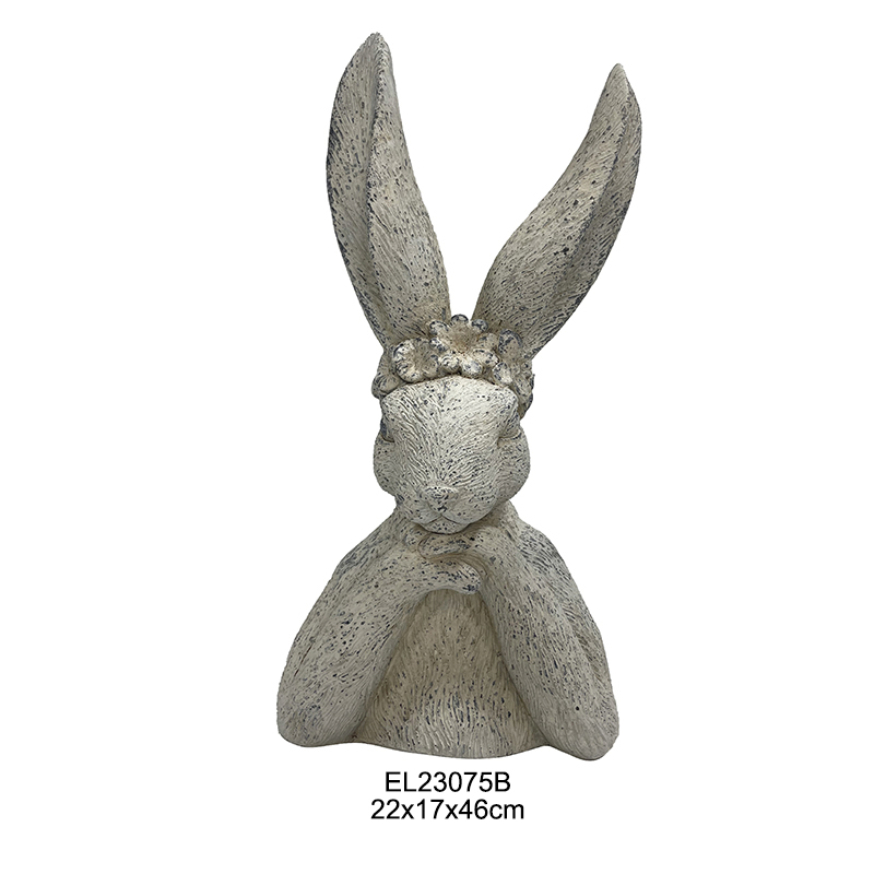 Figurine di cunigliu incantevule chì tenenu l'ova di Pasqua u cunigliu tene e carote un conigliettu divertente decorate a casa è u giardinu (11)