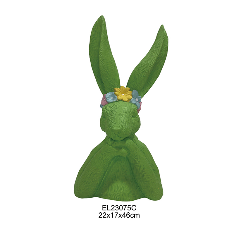 ʻO nā kiʻi kiʻi lāʻau hoʻokalakupua e hoʻopaʻa i nā hua manu Easter Rabbit Hold Carrots Funny Bunny Decorate Home and Garden (12)