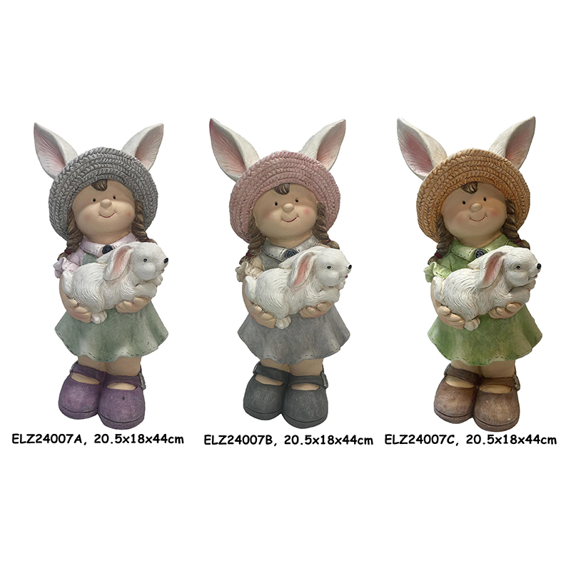 Lambu Ado Bunny Buddies Collection Yaro Da Yarinya Rike Zomo Gida da Lambun (2)