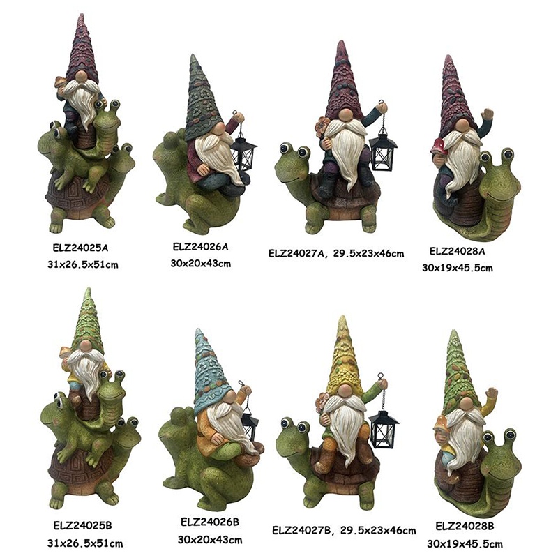 Gnome Ti'eti'e i Rane Laumei Snail Gnomes ma Critter Statues Fa'ato'aga Teuteu Fiber Omea Taulima (1)