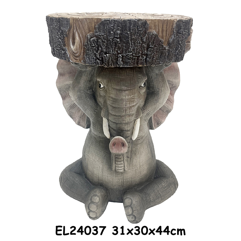 Hannun Fiber Clay Feature Animal Stools Lambun Ado Na Na'urorin Gida Na Cikin Gida da Waje (3)