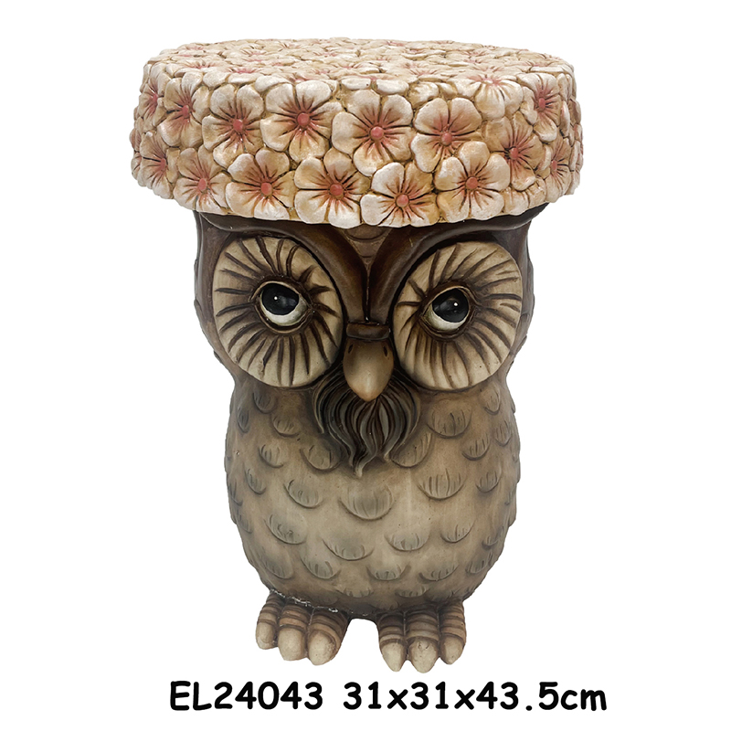 Ročno izdelani stolčki iz gline z živalskimi elementi Vrtni dekor Dodatki za dom v zaprtih prostorih in na prostem (9)