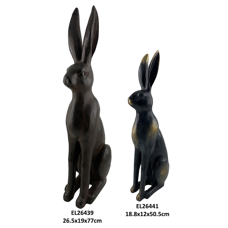 Statues de lapin Lapin de Pâques pour la maison et le jardin Figurines de lapins modernes (3)