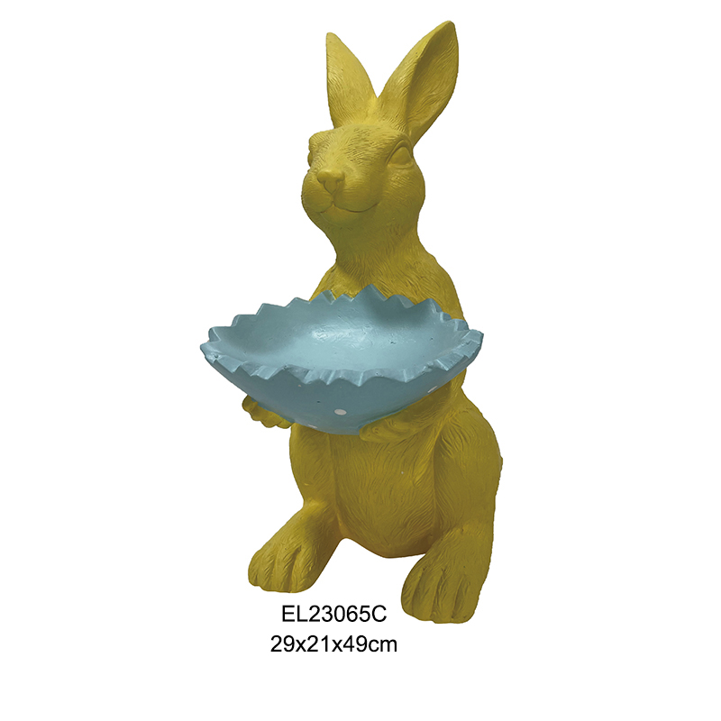 Подставка «Кролик на яйце» Держатель для блюда Кролик Прихоть и функциональность Весенние декоры для дома и улицы (4)