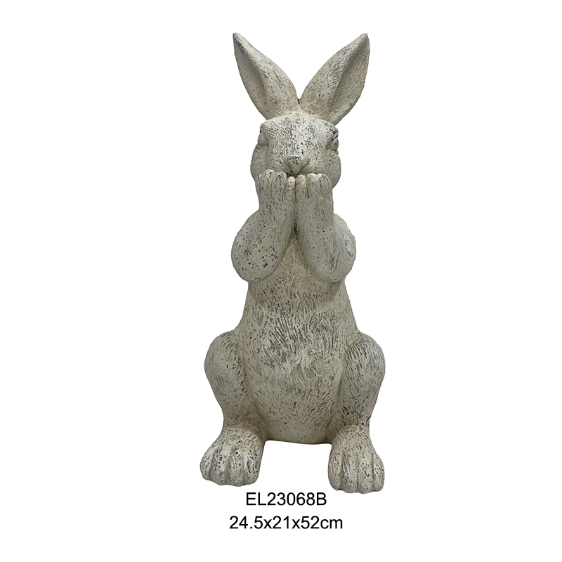 Erbet towşan heýkeli kolleksiýa bagynyň bezegi Pasha towşanlary Bunny figurine (1)