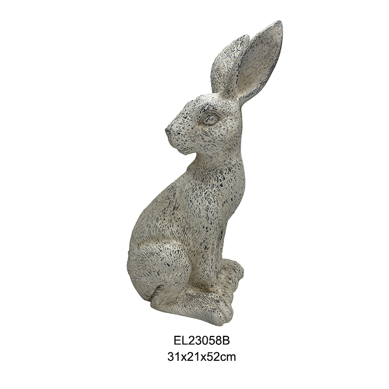 Vibrant Green Granite Texture Sleek Alabaster Rabbit Decor පාස්කු වසන්ත නිවස සහ වත්ත (3)