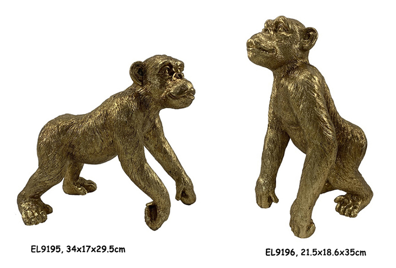 10Table top baby Gorilla monkey figurines (6)