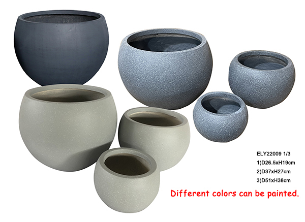 1Ball-shape pottery outdoor planters (5)