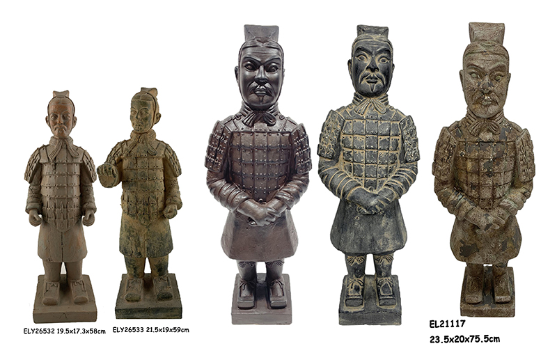 25Clay Chinese Terra-cotta Warriors statues (2)