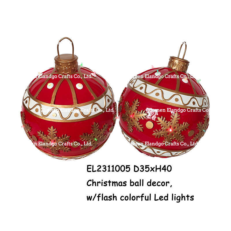 Christmas Ball Ornaments with LED Flash Light XMAS Holiday Decor Seasonal Products (8)