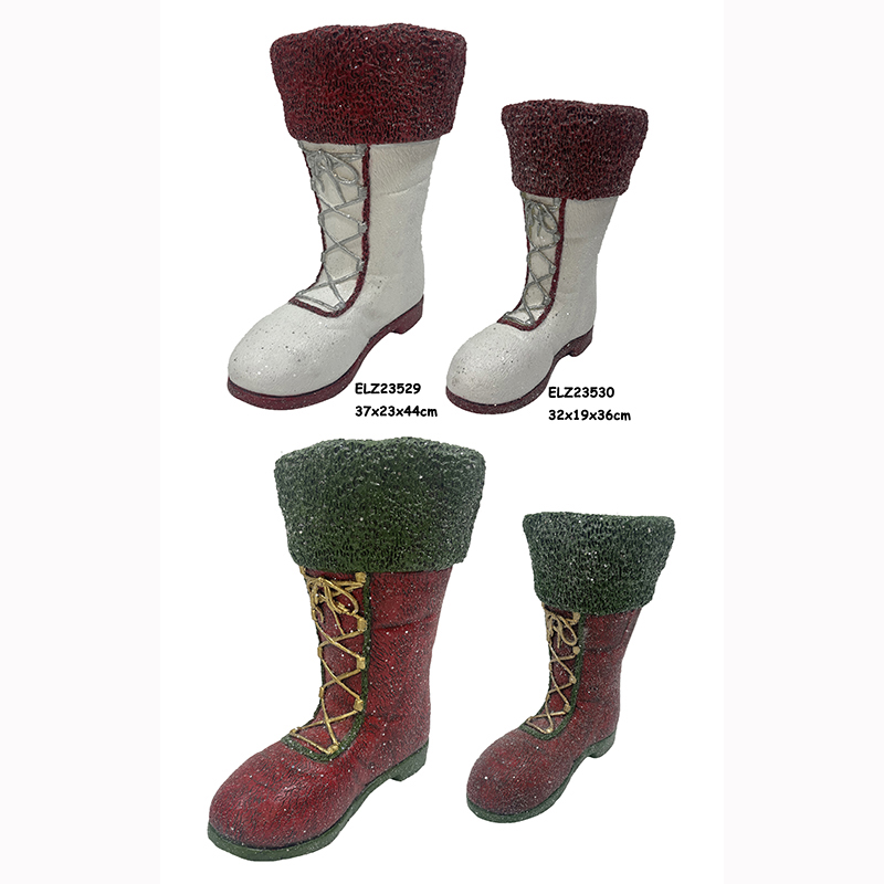 Christmas Boots Resin Clay Crafts Holiday Seasonal Decoration (2)