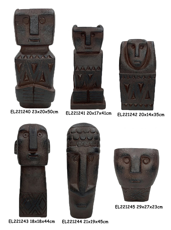 Clay Ethnic and Tribal Statues (4)