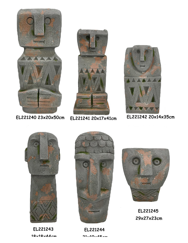 Clay Ethnic and Tribal Statues (5)