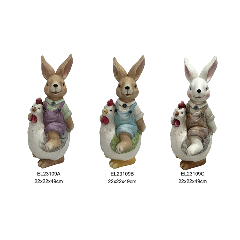 Countryside Charm Rabbit with Duck Chick Figurine Home and Garden Decor Springtime Indoor and Outdoor (5)