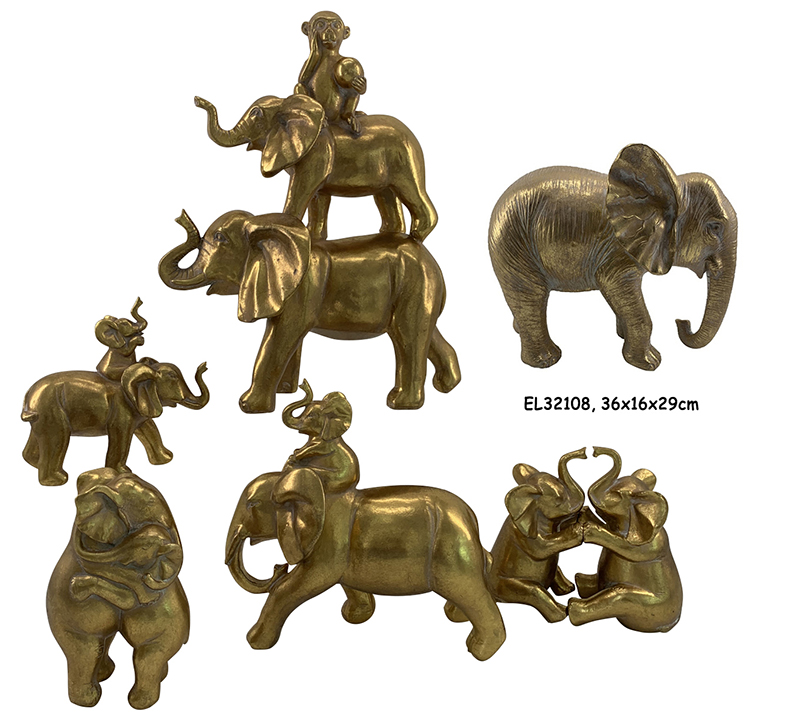 Elephant figurines (6)