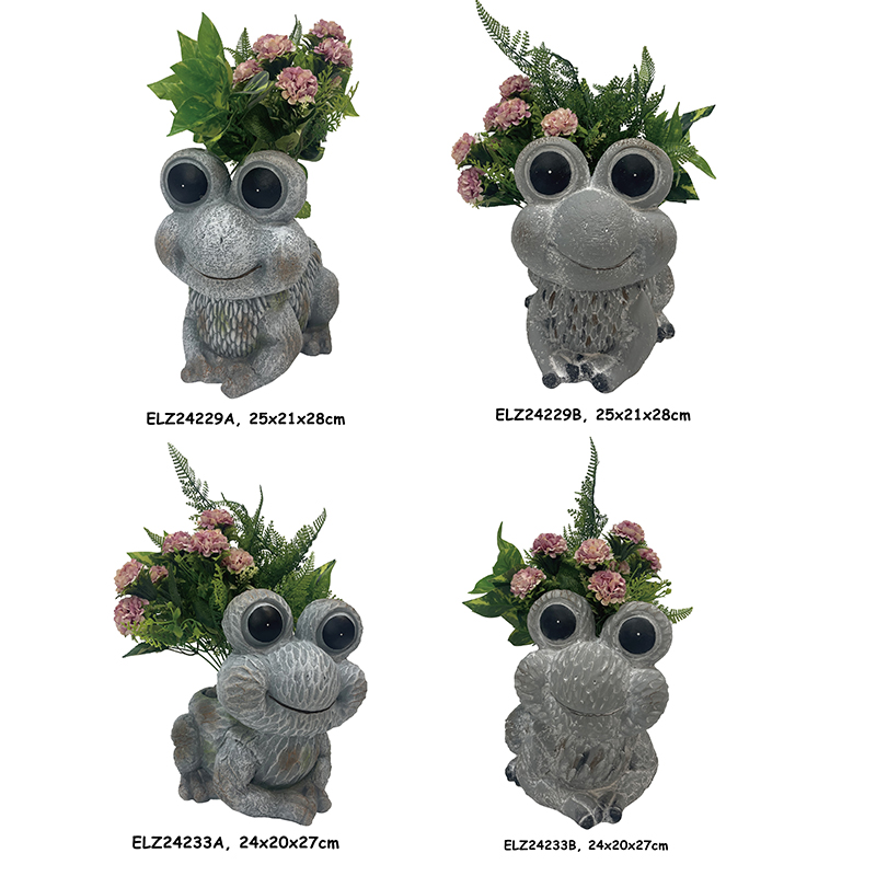 Frog Planter Statues Frog Deco-Pot Garden Planters Animals Flowerpots Home And Garden Decor (1)