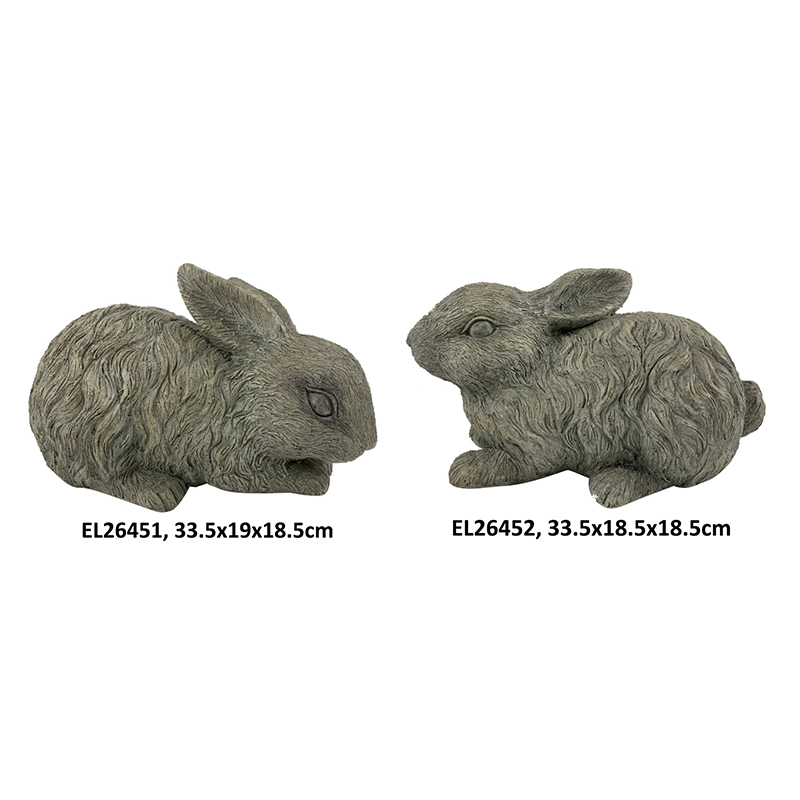 Garden Ornaments Easter Bunnies Rabbit Figurine Indoor and Outdoor Decoration (7)