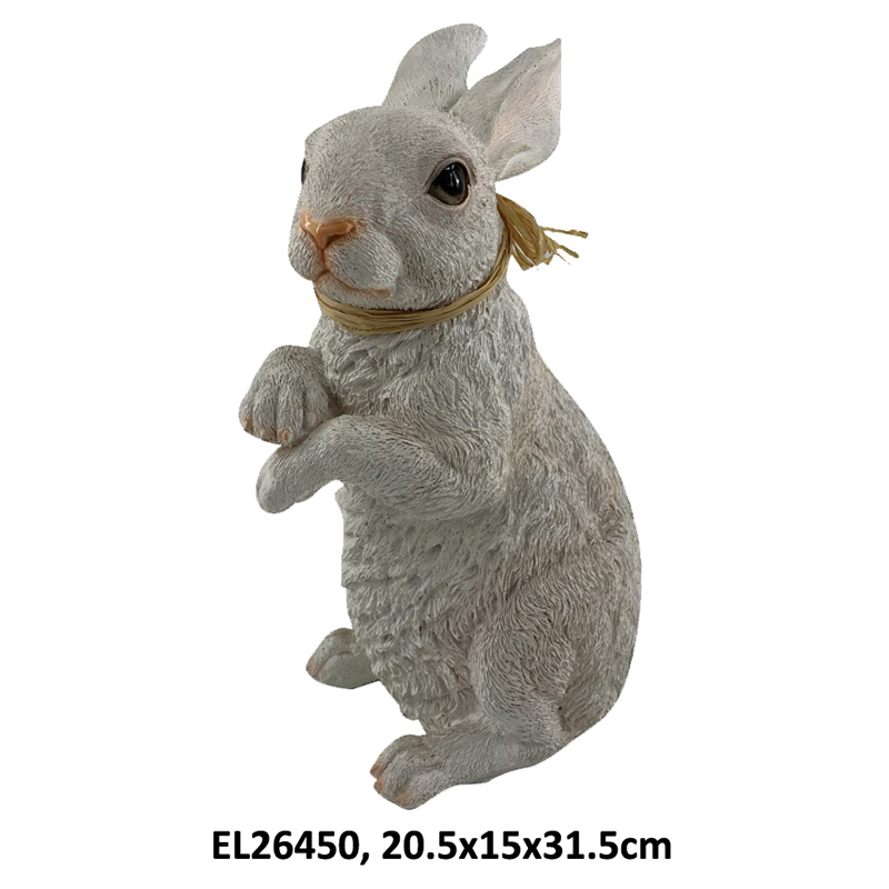 Rustic Rabbit Figurines Collection Stone Finished Easter Bunnies Home and Garden Decor (5)